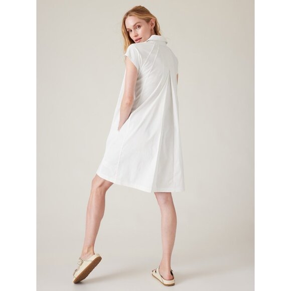 NWT Athleta Performance Poplin Dress Womens XL White Outdoor Running Tennis - Picture 4 of 12
